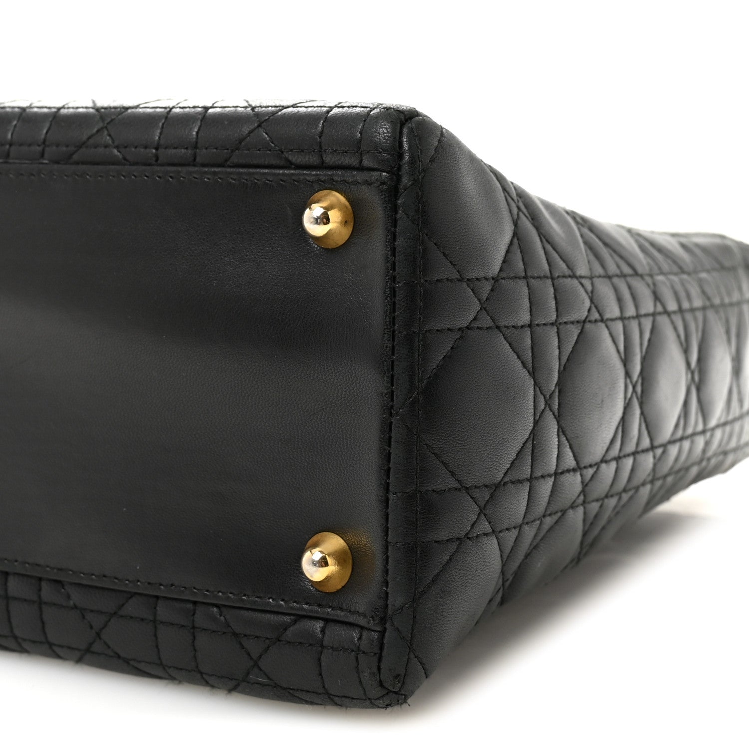 Lambskin Cannage Large Lady Dior Black