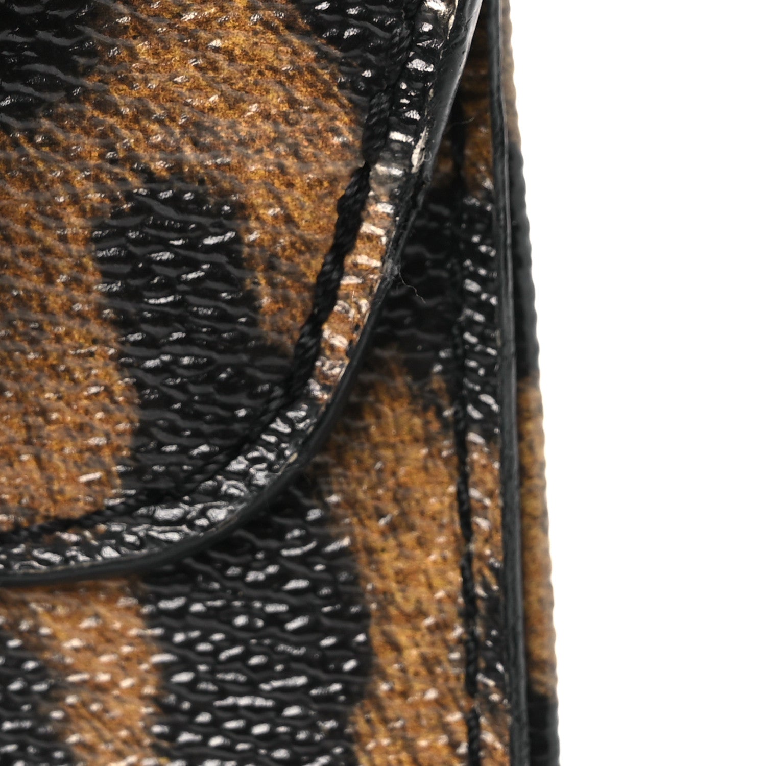 Calfskin Wild Animal Print Twist Shoulder Bag MM