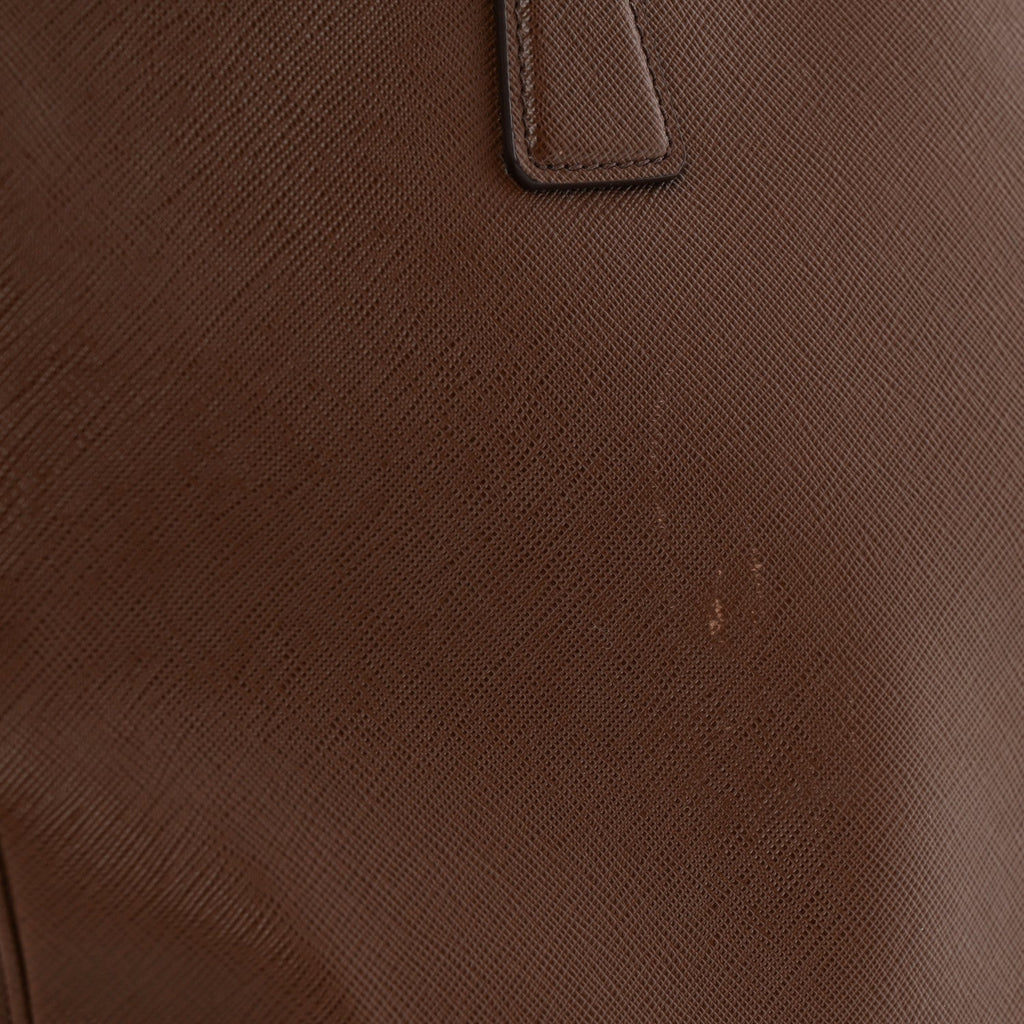 Saffiano Lux Large Galleria Double Zip Tote Cacao