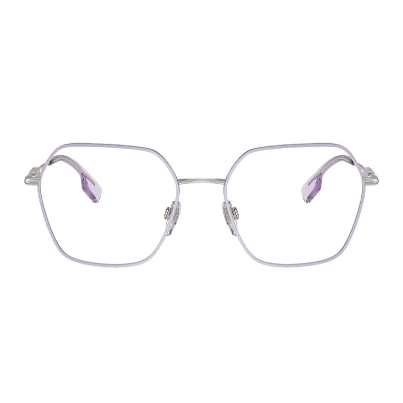 Burberry Eyeglasses Geometric Full Rim, Rose Gold Frame and Clear Demo Lenses Lens BE13811337