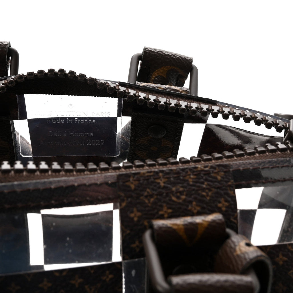 PVC Monogram Chess Keepall Bandouliere 25