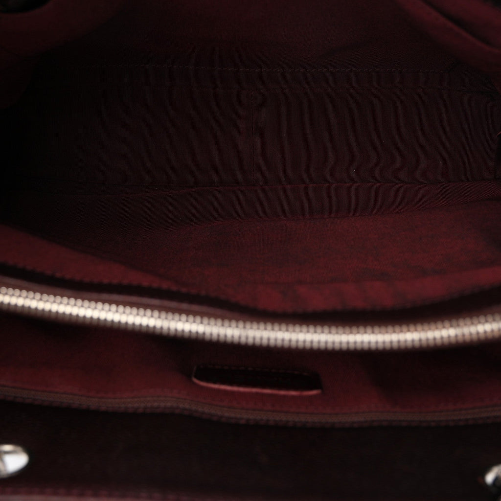 Caviar Quilted Grand Shopping Tote GST Dark Bordeaux