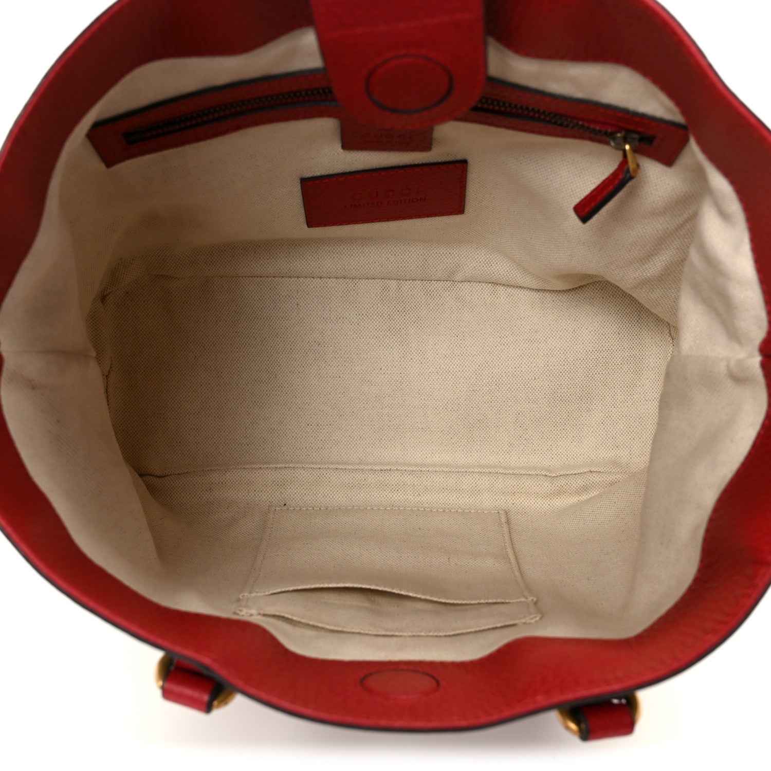 Soft GG Supreme Monogram Web Bosco Patch Small Crossbody Tote Beige Malva Hibiscus Red