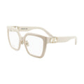 Dior Eyeglasses Square Full Rim, Ivory Frame and Clear Demo Lens Lens 30MONTAIGNEOS1F9500