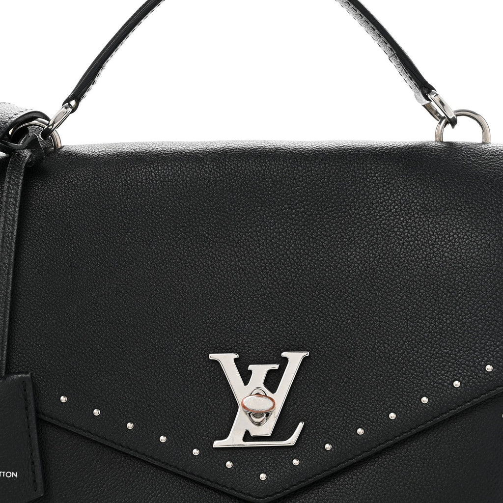 Soft Calfskin My Lockme Studs Black