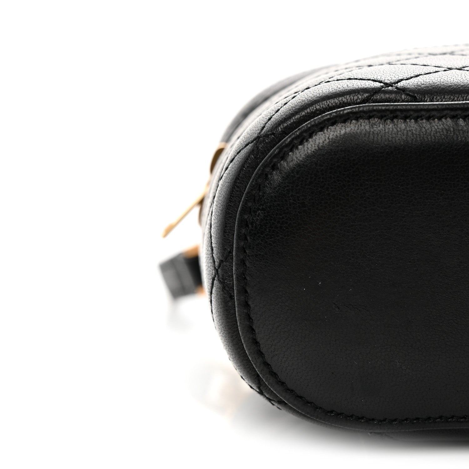 Lambskin Quilted Mini Gaby Vanity Case Black