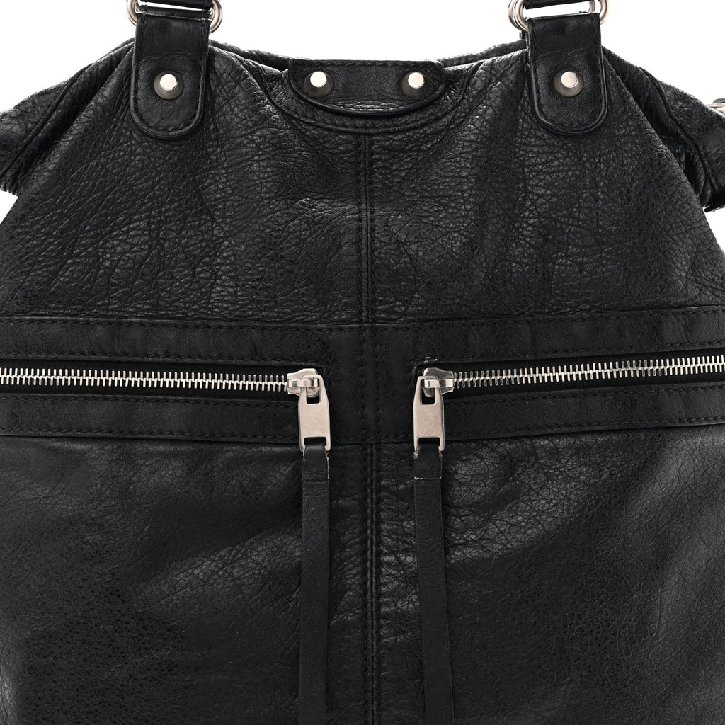 Agneau Classic Hardware Square Tote Black