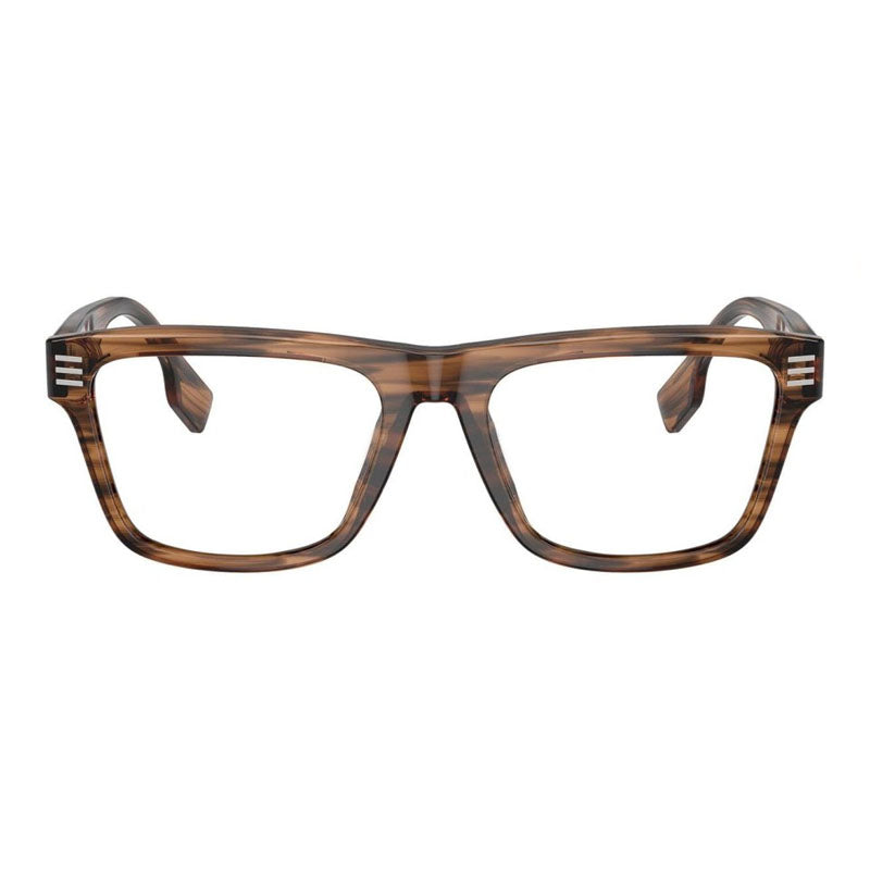 Burberry Eyeglasses Square Full Rim, Green Frame and Clear Demo Lenses Lens BE23874098