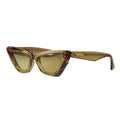Bottega Veneta Sunglasses Cat Eye Full Rim, Brown Frame and Gold Lens BV1101S007
