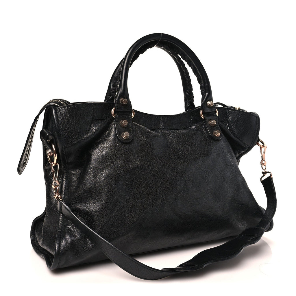 Agneau Giant 12 Rose Gold Hardware City Black