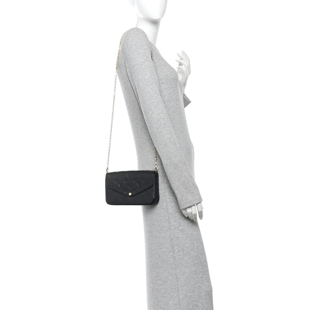 Empreinte Pochette Felicie Chain Wallet Black