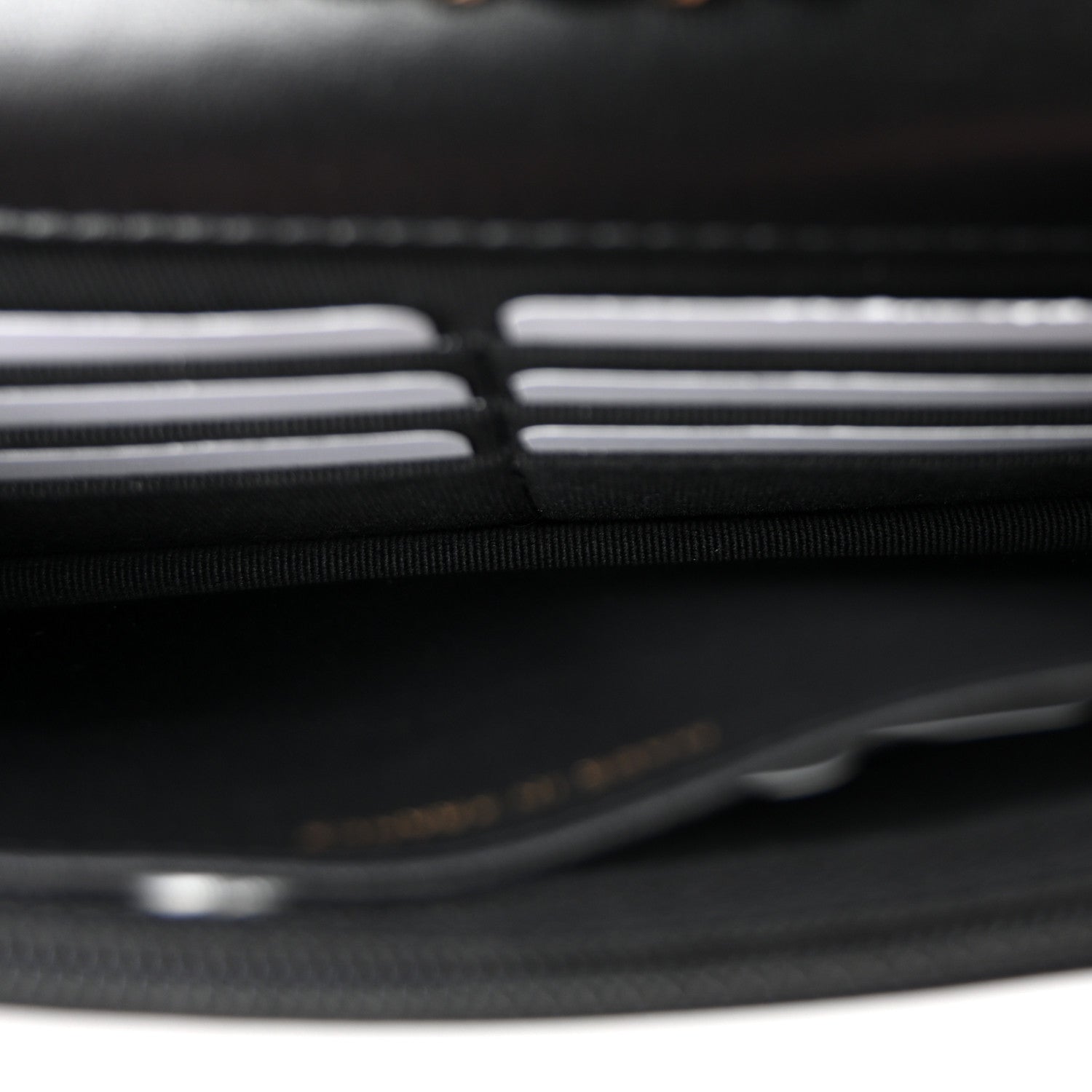 Lambskin Quilted Trendy CC Wallet On Chain WOC Black