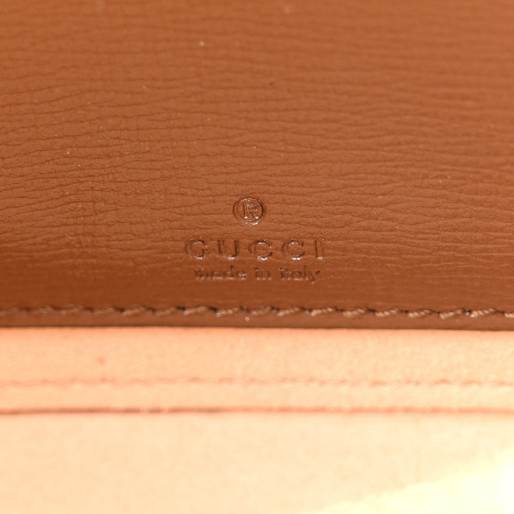 GG Supreme Monogram Azalea Calfskin Mini Retro Interlocking G Mini Shoulder Bag Beige Ebony Brown Sugar