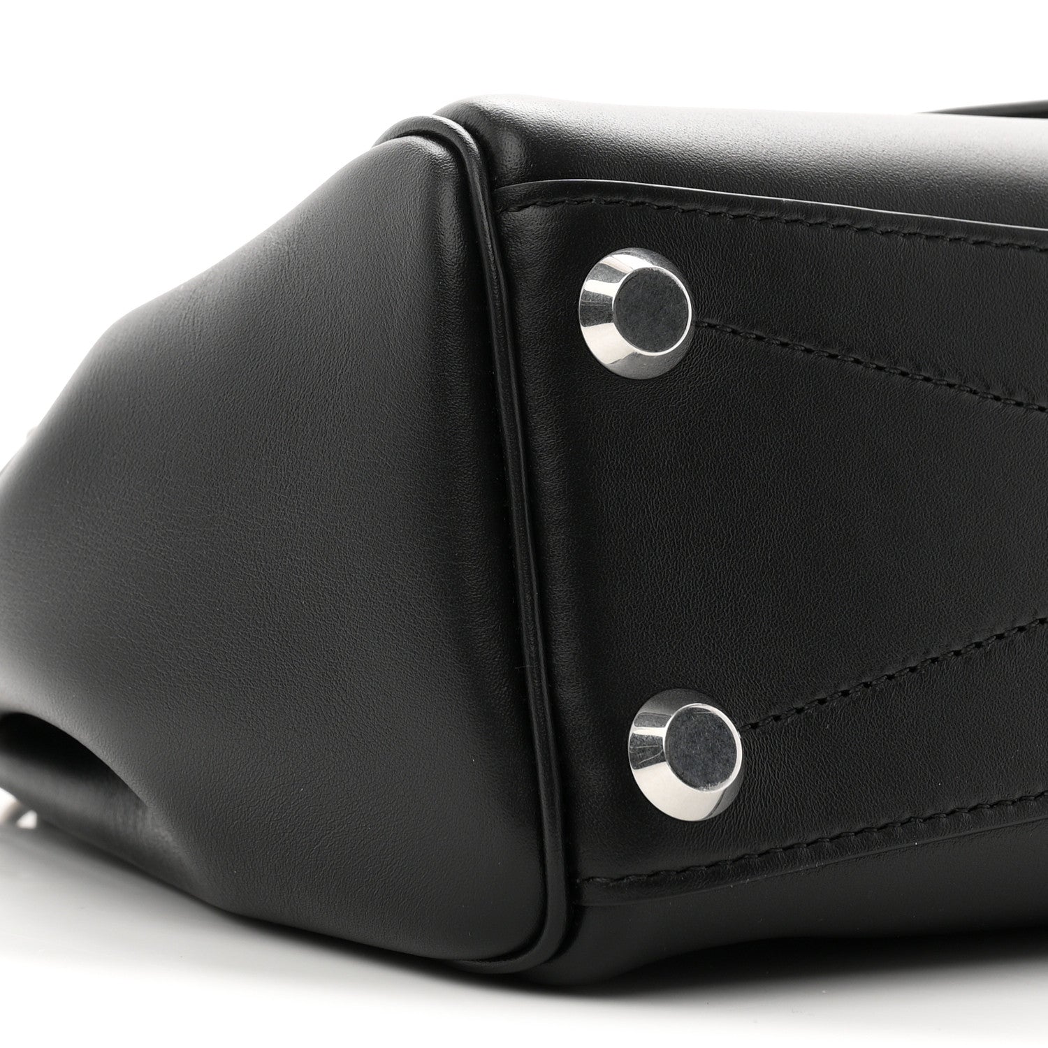 Smooth Calfskin Mini Bel Air Carry All Bag Black