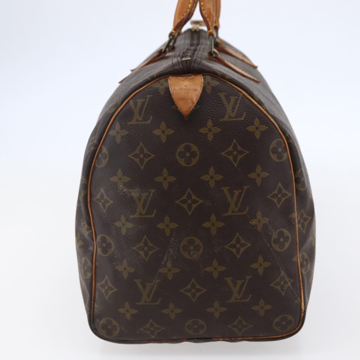 Louis Vuitton Speedy Bandouliere Bag Monogram Canvas Brown Canvas Handbag (Authentic  )