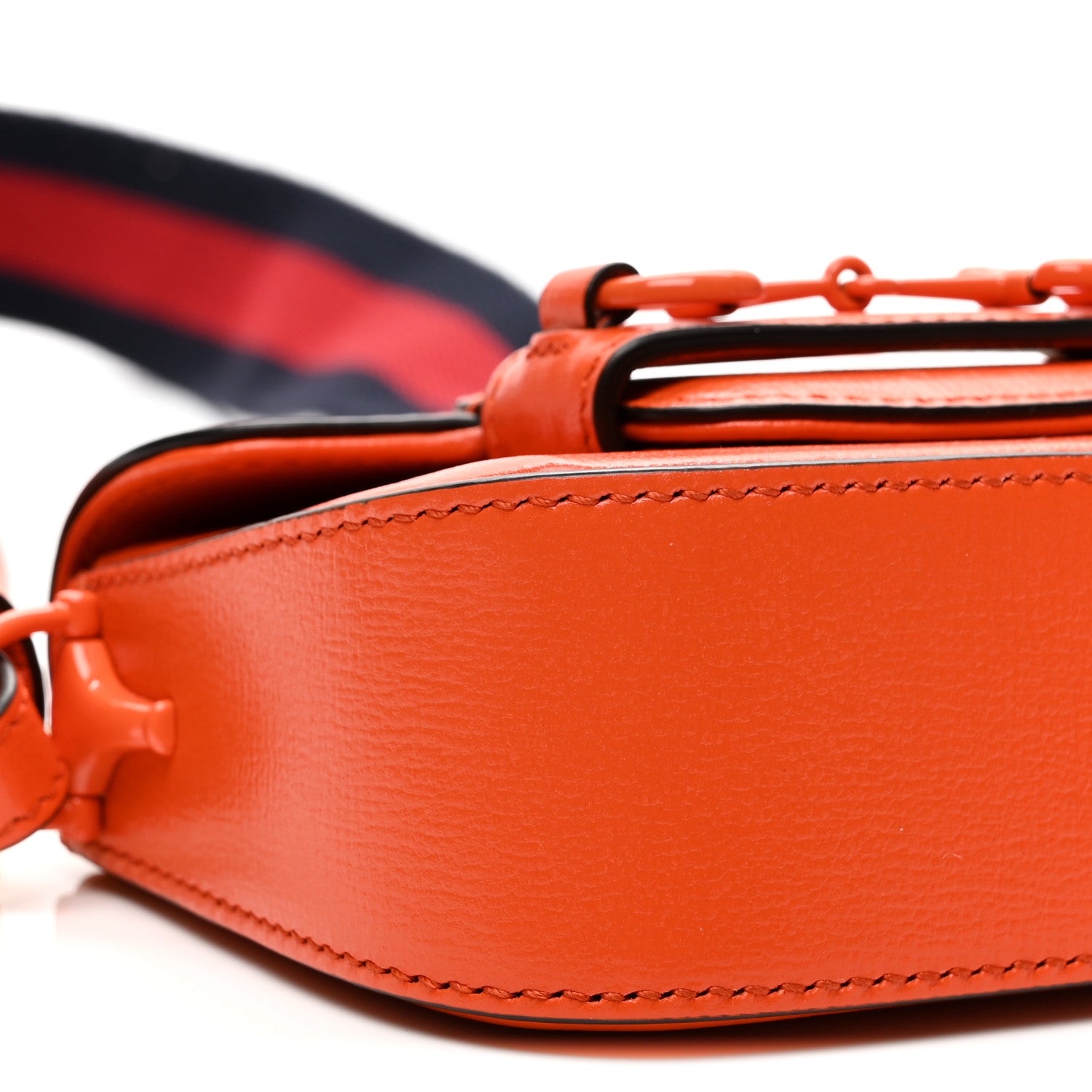Azalea Calfskin Web Monochrome Horsebit 1955 Wallet On Strap Orange