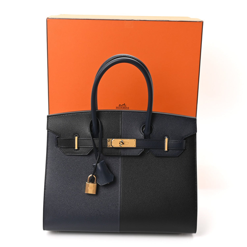 Epsom Casaque Birkin Sellier 30 Bleu Indigo Black Bleu Frida