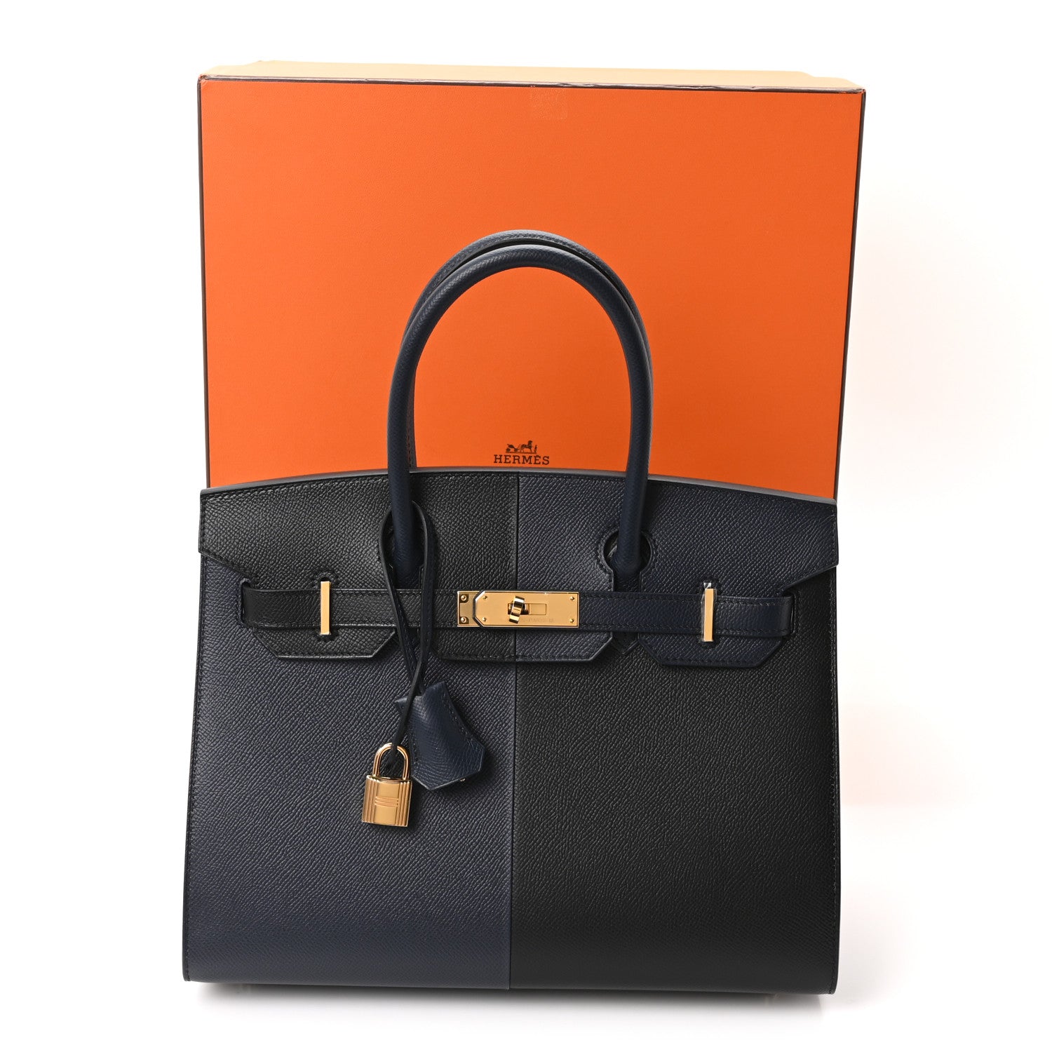 Epsom Casaque Birkin Sellier 30 Bleu Indigo Black Bleu Frida