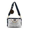 Econyl Monogram Pillow Maxi Multi Pochette Accessories Navy Silver