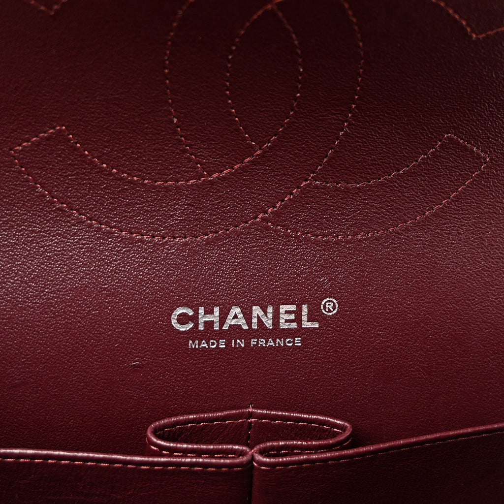 Lambskin Quilted Jumbo Double Flap Black