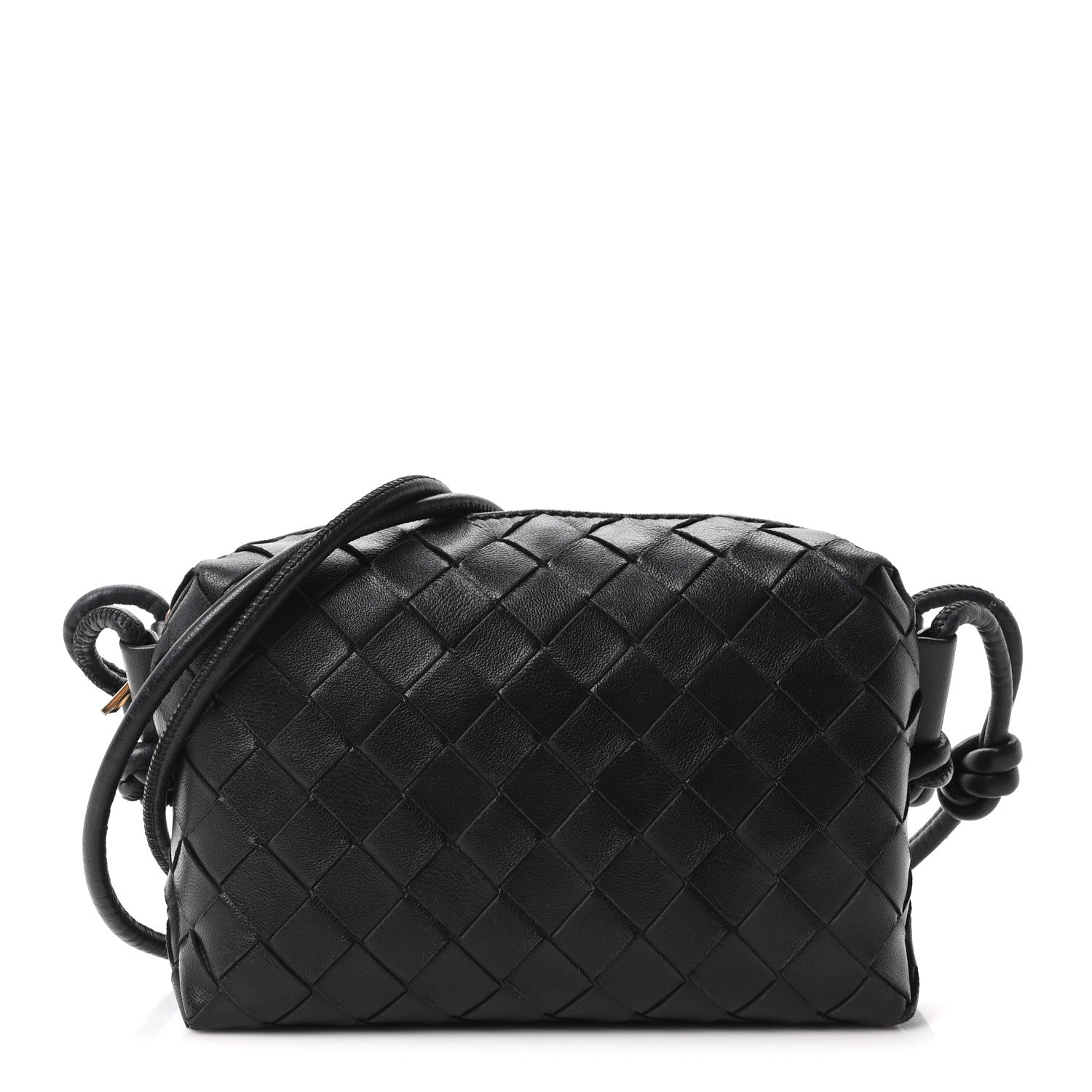 Nappa Intrecciato Mini Loop Camera Bag Black