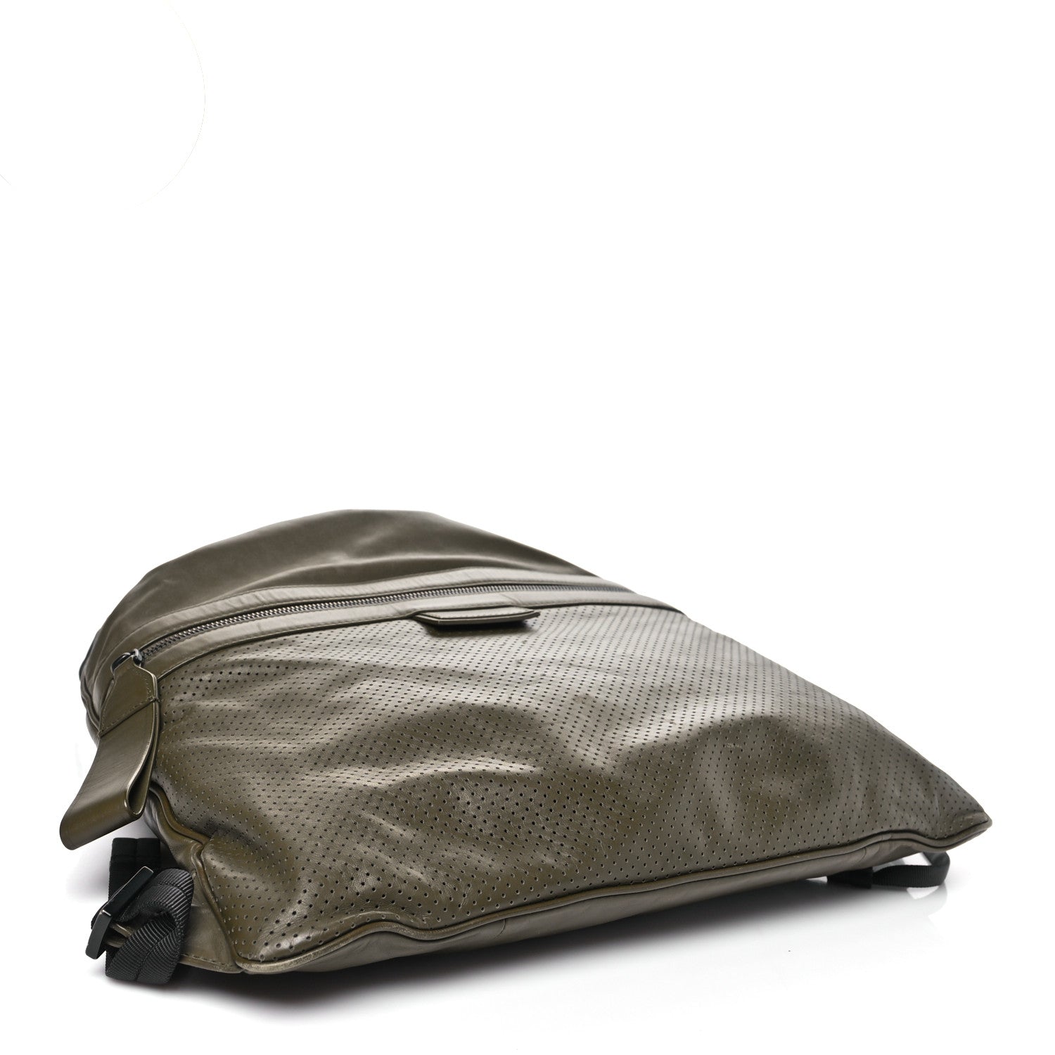 Nappa Perforated Leggero Drawstring Backpack Mustard