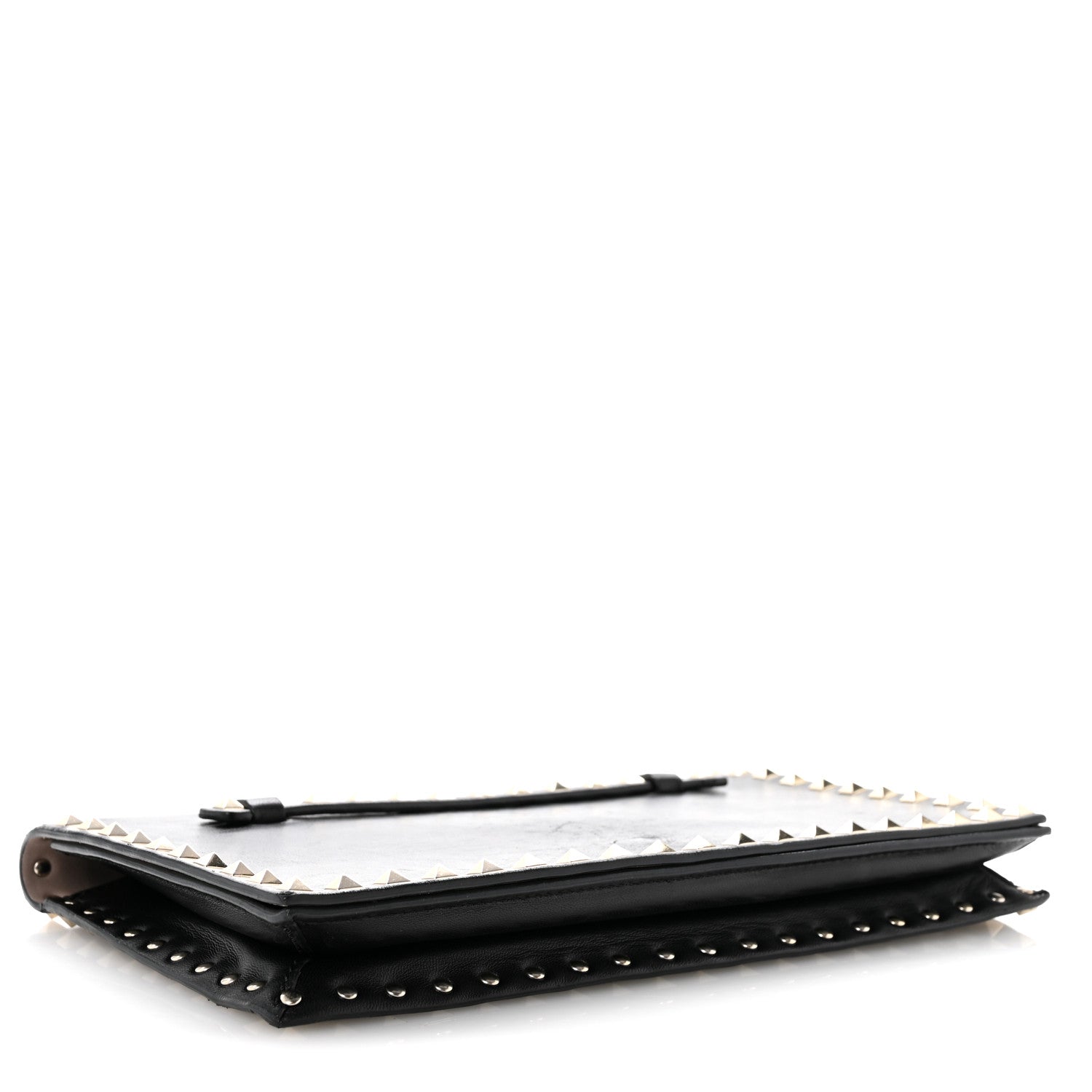 Nappa Rockstud Wristlet Clutch Black