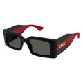 Gucci Sunglasses Square Full Rim, Black Frame and Grey Lens GG1860S001