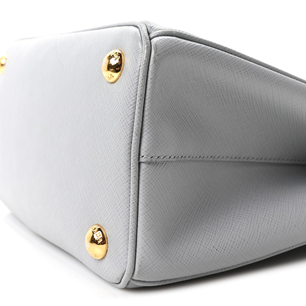 Saffiano Lux Small Galleria Double Zip Tote Granito