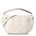 Lambskin Cannage Medium Dior Vibe Hobo Bag Latte