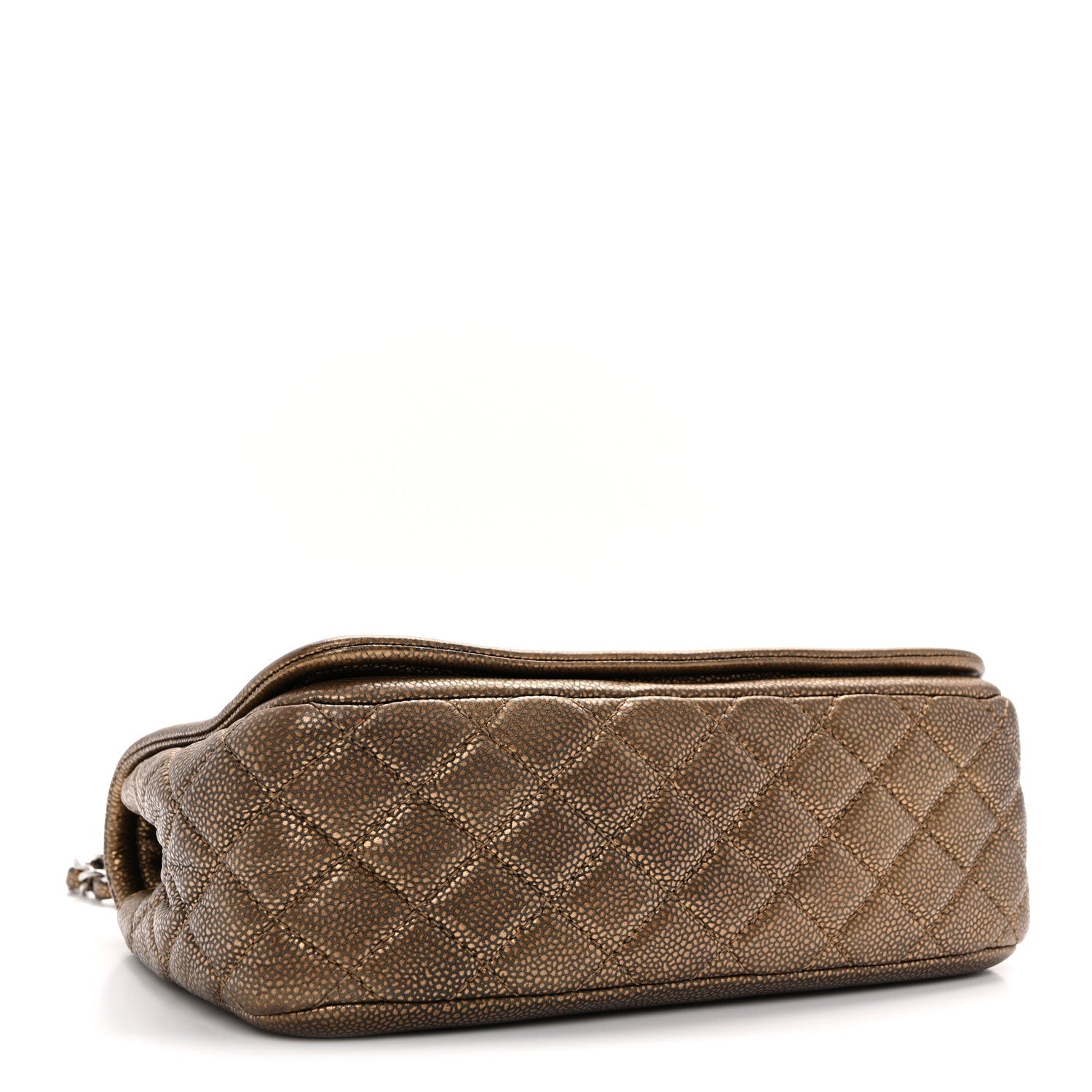 Metallic Caviar Medium Timeless CC Flap Bronze