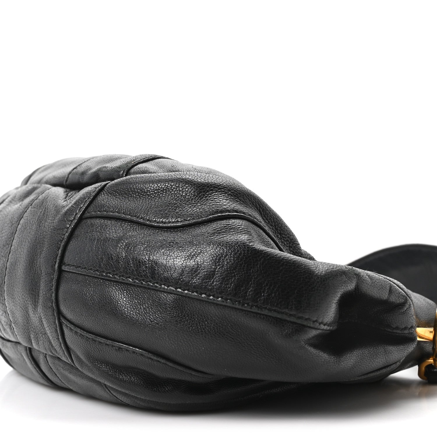 Nappa Stripes Mini Shoulder Bag Black