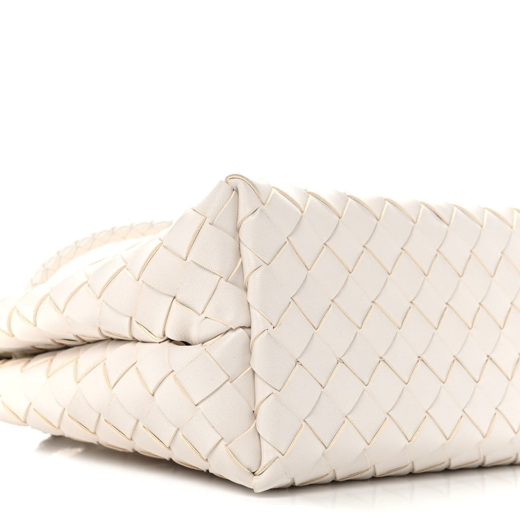 Nappa Intrecciato Small Andiamo Shoulder Bag White