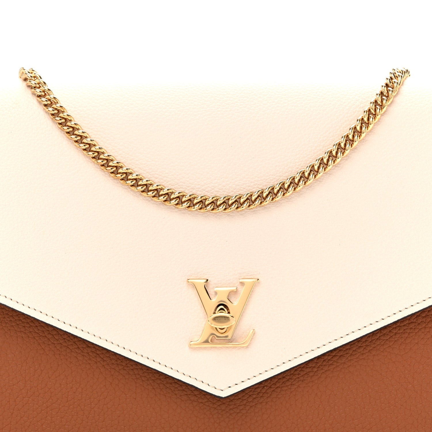 Soft Calfskin My Lockme Pochette Arizona Quartz Caramel