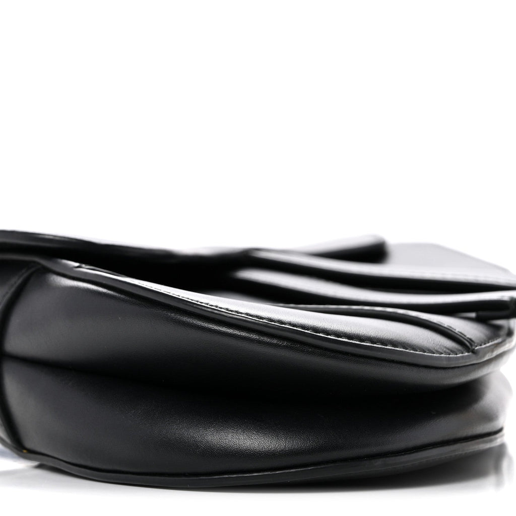 Calfskin Mini Saddle Bag Black