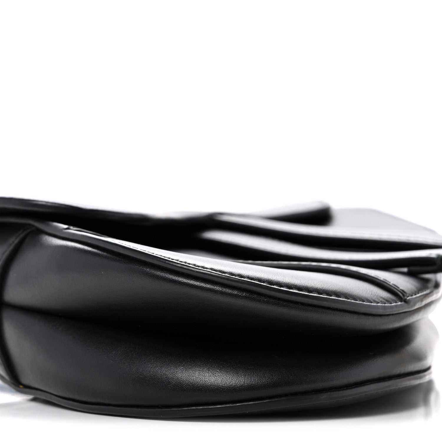 Calfskin Mini Saddle Bag Black