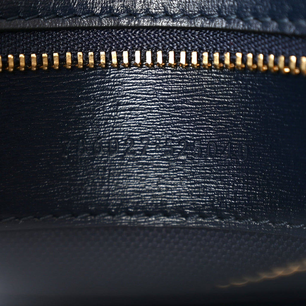 GG Monogram Denim Small Luce Shoulder Bag Blue