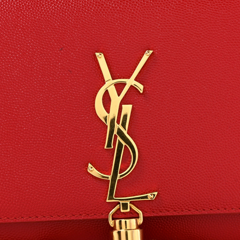 Grain De Poudre Medium Classic Monogram Kate Tassel Satchel Rouge Eros