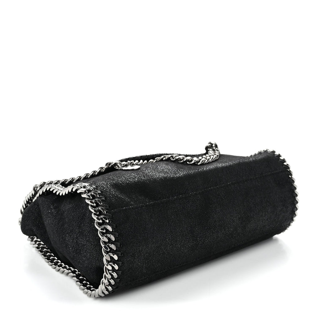 Shaggy Deer Mini Falabella Fold Over Tote Black