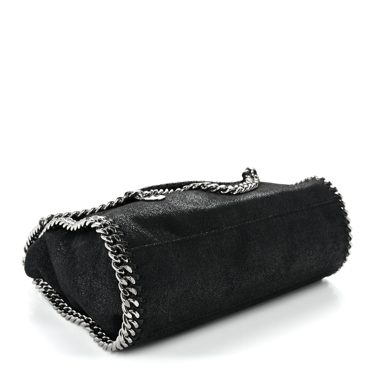 Shaggy Deer Mini Falabella Fold Over Tote Black