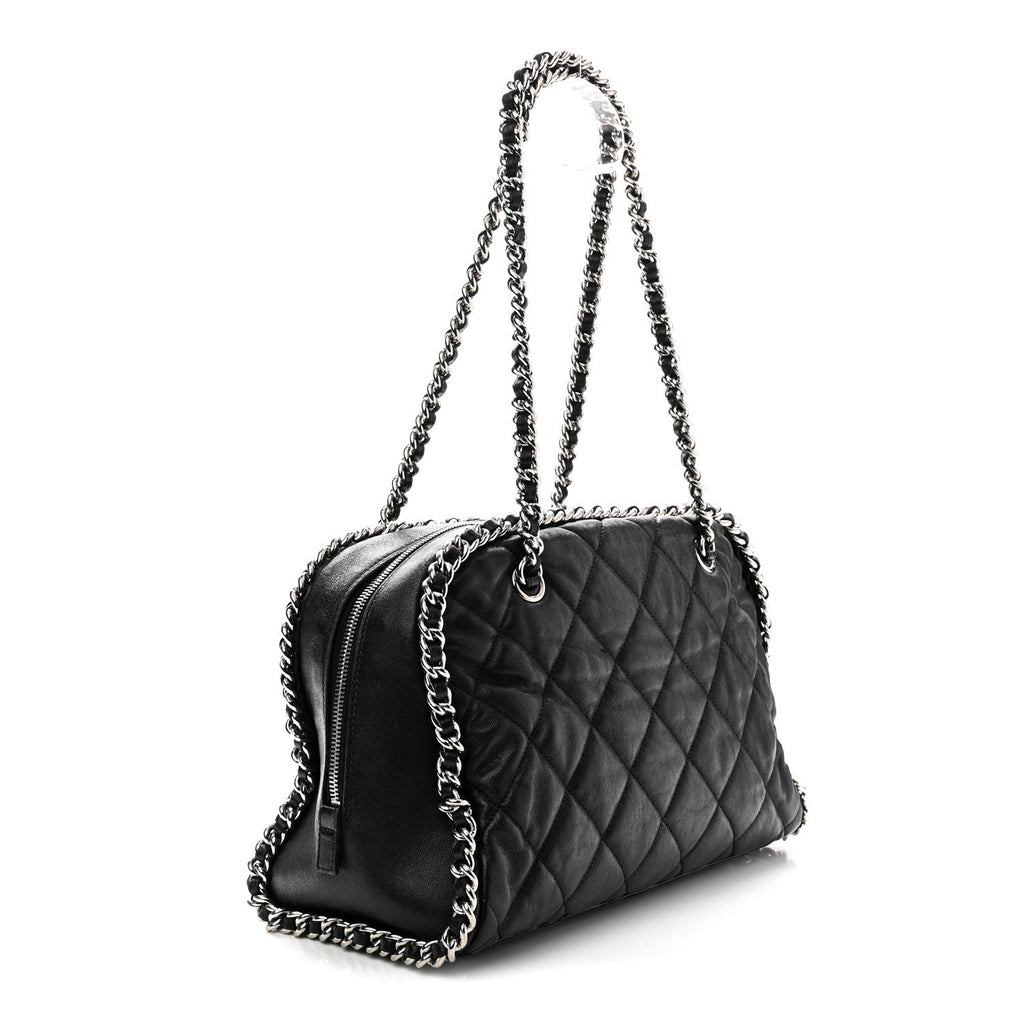 Calfskin Chain Around Bowler Black