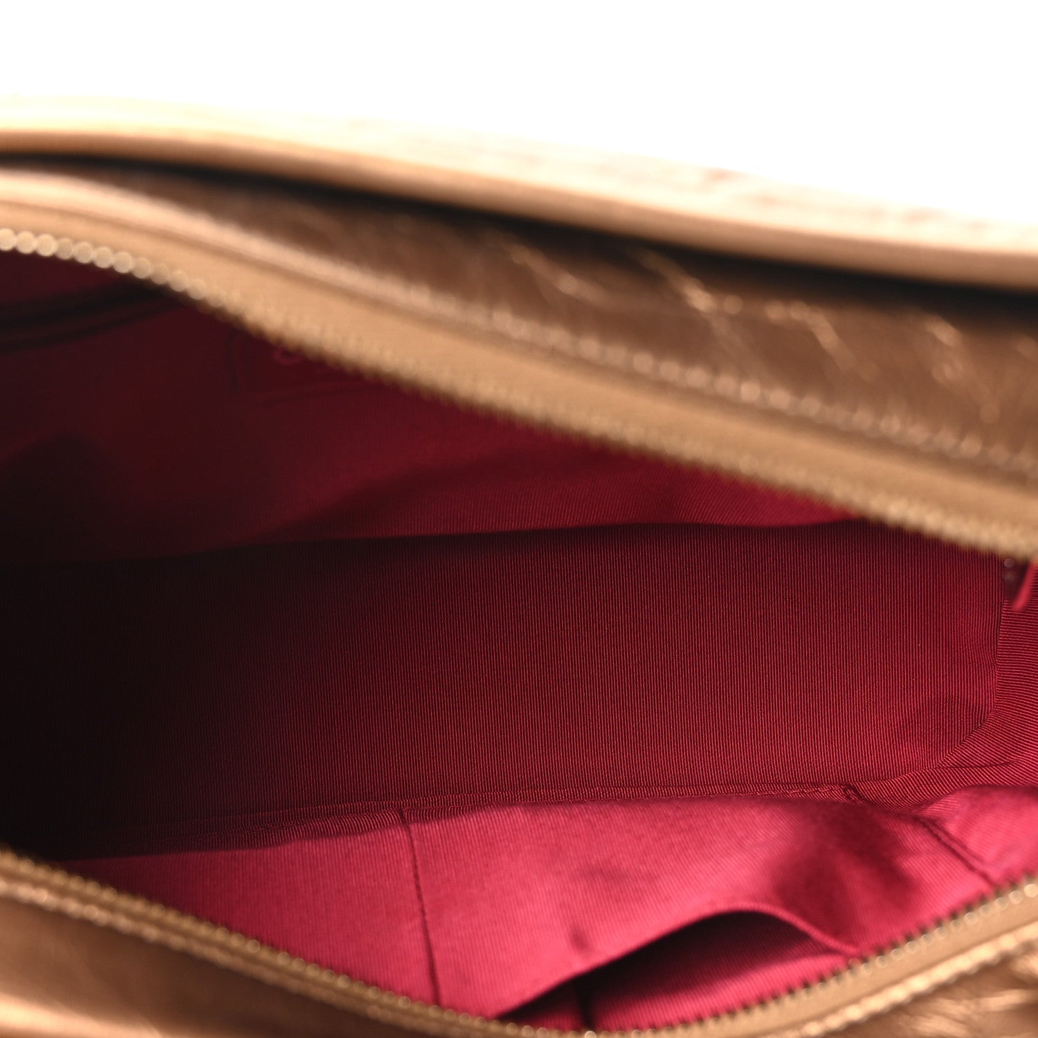Metallic Lambskin Calfskin Quilted Medium Gabrielle Hobo Gold