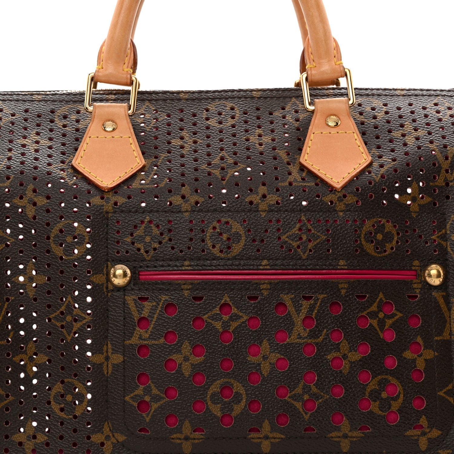 Monogram Perforated Speedy 30 Fuchsia