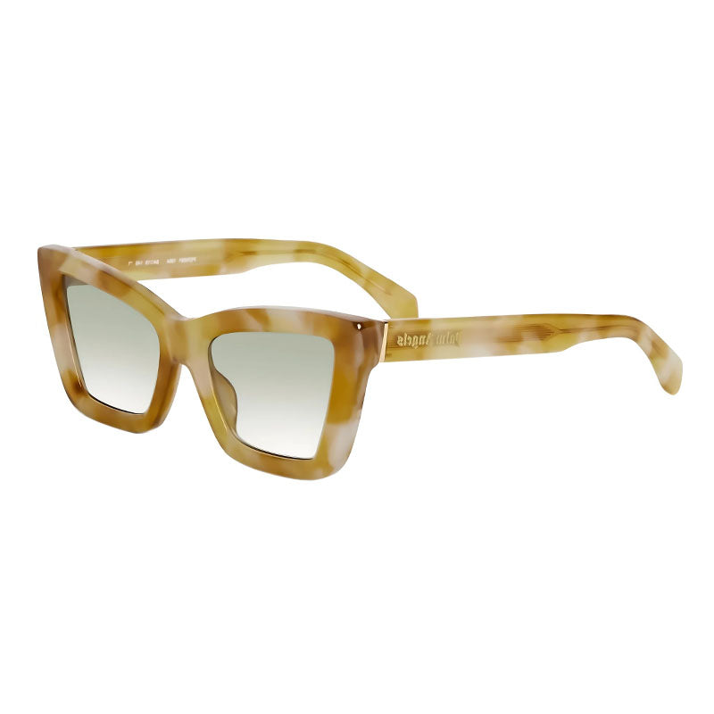 Palm Angels Sunglasses Cat Eye Full Rim, Light Havana Frame and Green Gradient Lens PERI091ROSEVILLE1954