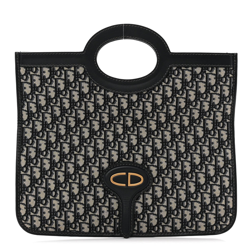 Oblique Fold Over Clutch Blue