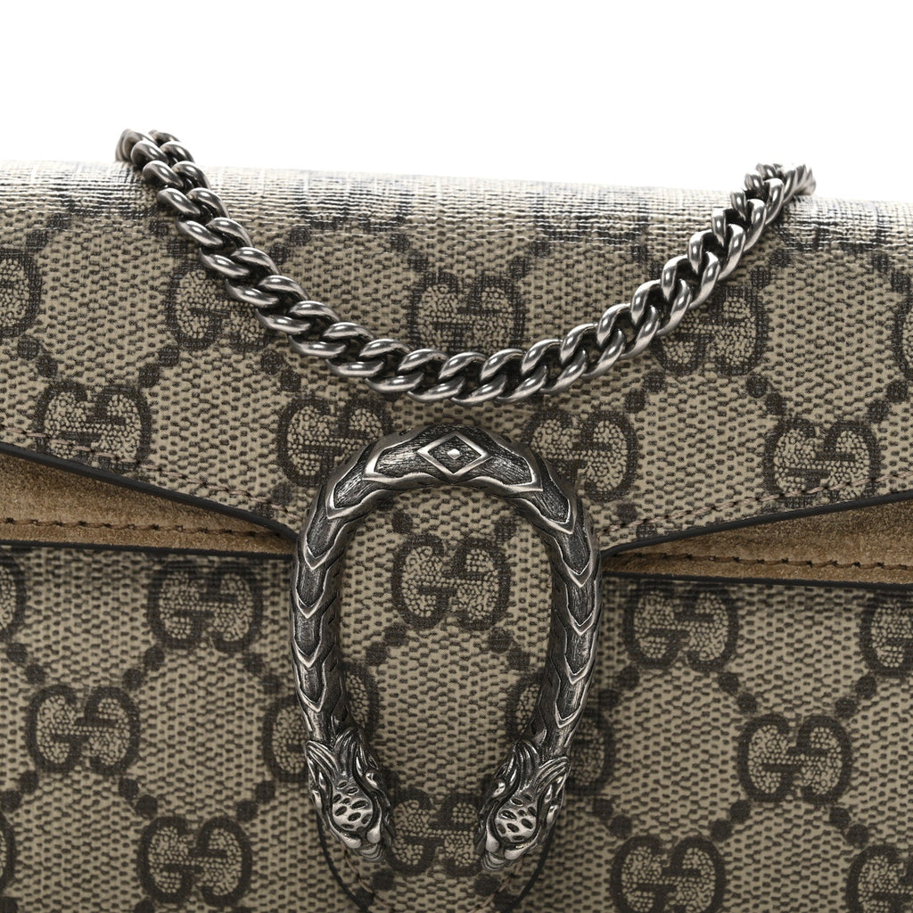 GG Supreme Monogram Super Mini Dionysus Shoulder Bag Taupe