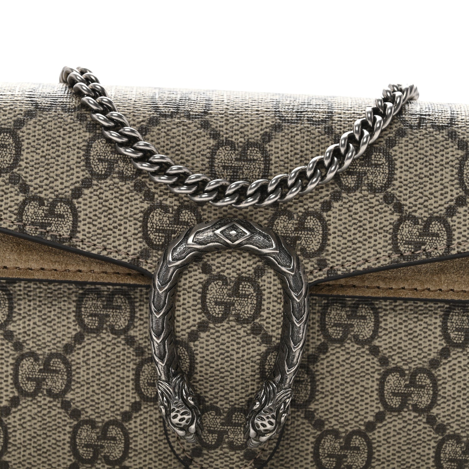 GG Supreme Monogram Super Mini Dionysus Shoulder Bag Taupe