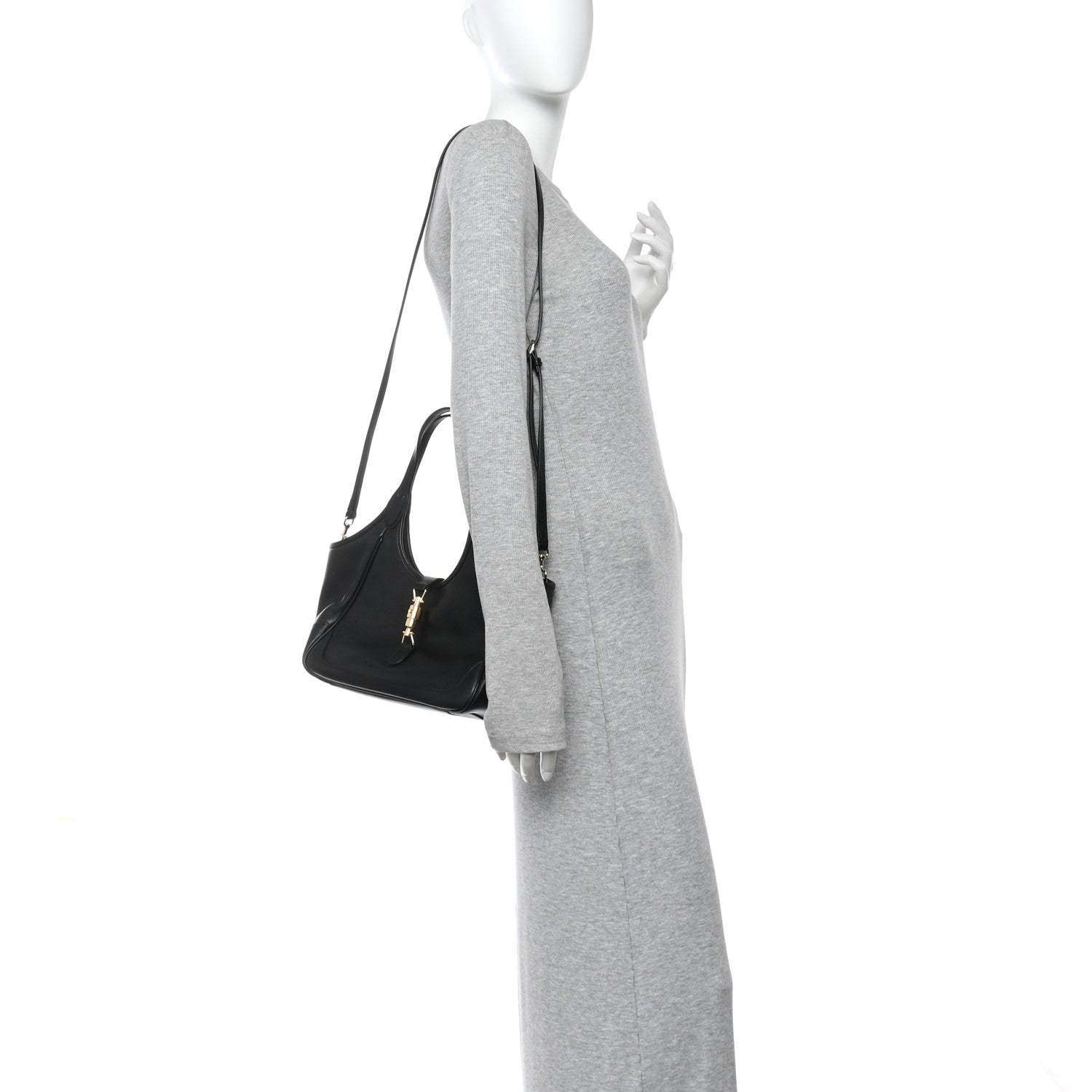 Soft Calfskin Small Mercato Tote Bag Black