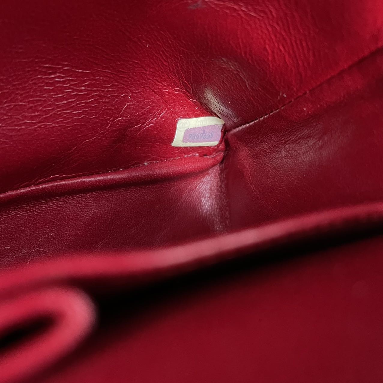 Chanel Vintage Red Classic Double Flap Bag 1988