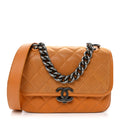 Nubuck Caviar Quilted Small Daily Carry Messenger Yellow